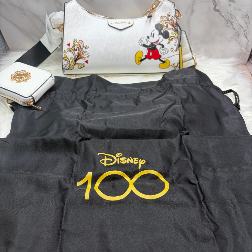 Aldo White and Black Mickey Mouse Crossbody Bag - Picture 5 of 6